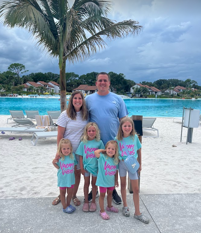 Family vacation photo at the beach.