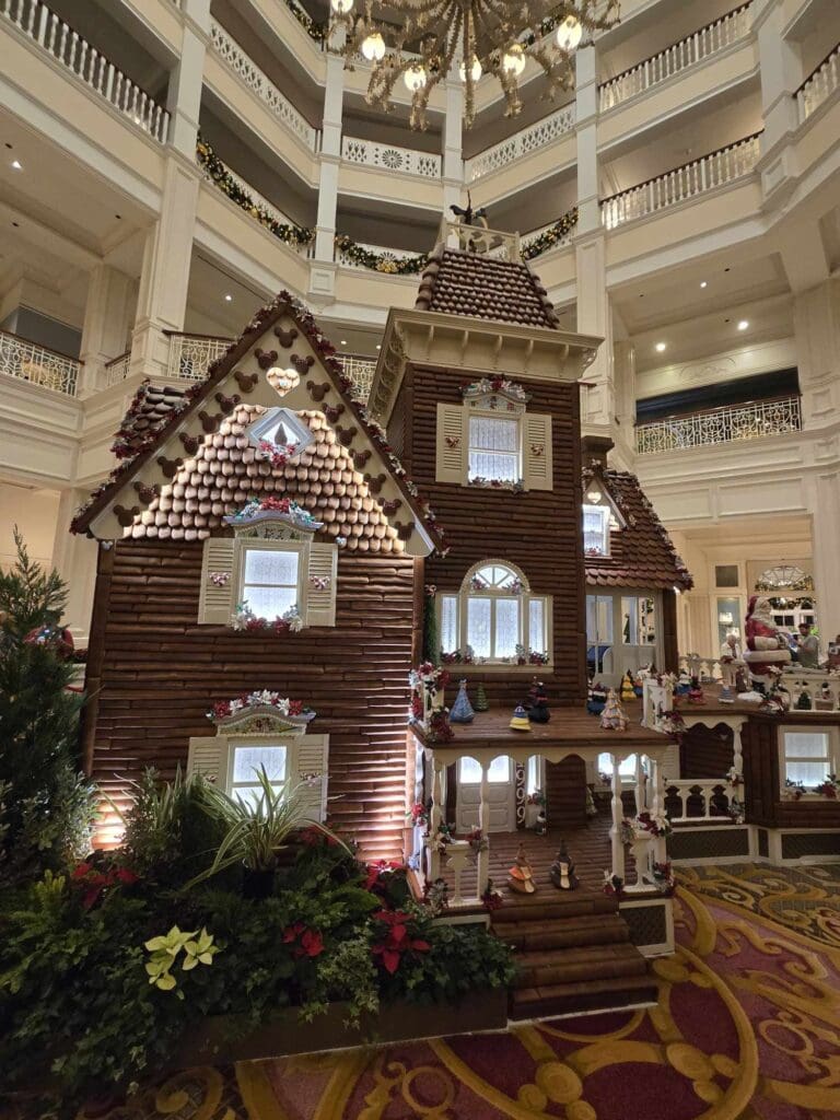 Giant gingerbread house, Christmas display.